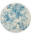 Nourison Jubilant Round Area Rug JUB12-Ivory/Blue