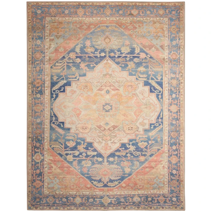 Nourison Vintage Washables Blue Coral VWS13 9 ft. 10 in. X 13 ft. 2 in. Rect. Rug