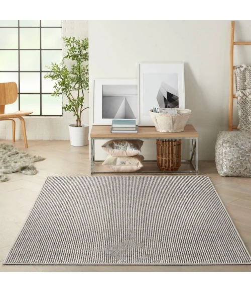 Nourison Natural Texture Ivory Grey NTX01 4 ft. X 6 ft. Rect. Rug