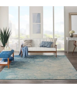 Nourison Home Passion PSN10 Navy Light Blue 6 ft. 7 in. X 9 ft. 6 in. Area Rug