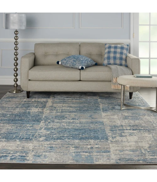 Nourison Solace Area Rug SLA02-Ivory/Grey/Blue