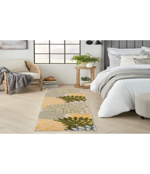 Nourison Aloha Green Multicolor ALH05 2 ft. X 6 ft. Rectangle Rug