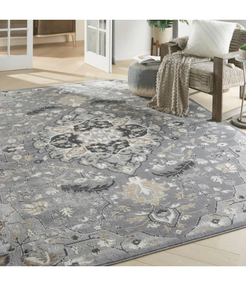 Nourison Elation Area Rug ETN09 Grey 9' x 12'
