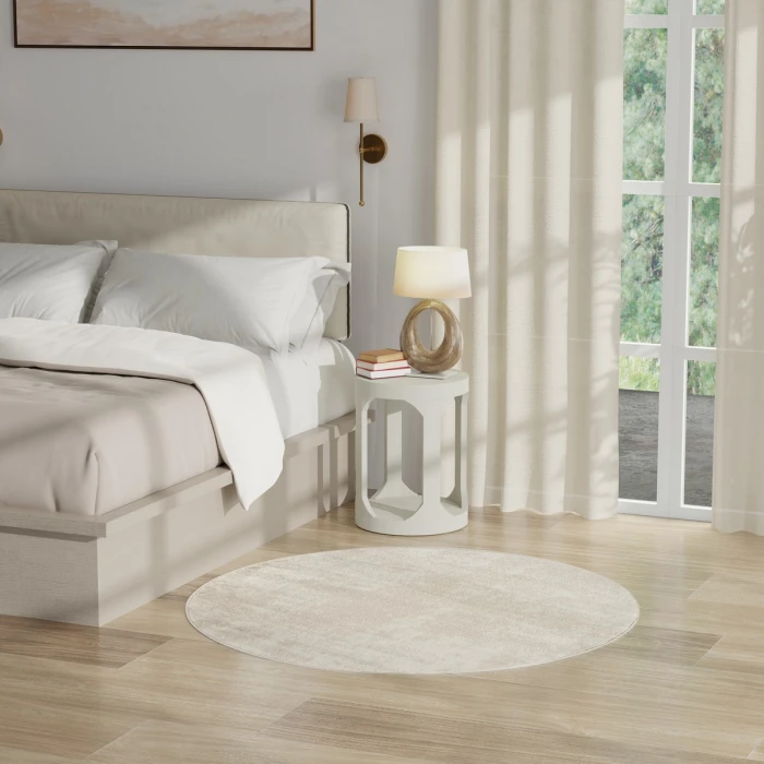 Nourison Serenity Home Ivory SRH06 4 ft. X Round Rug