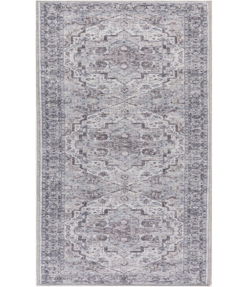 Nicole Curtis Machine Washable Series 1 Ivory Beige SR101 2 ft. 2 in. X 8 ft. Rectangle Rug