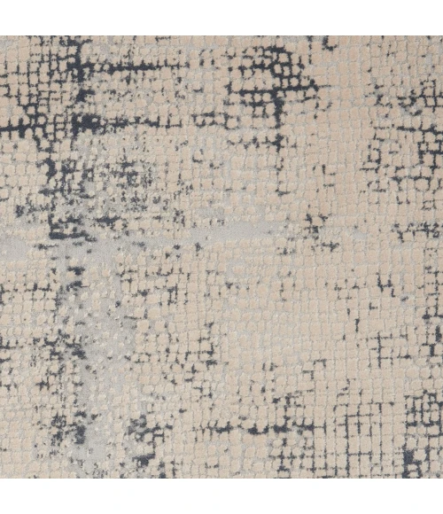 Nourison Rustic Textures Area Rug RUS06 Ivory/Blue 7'10" Round