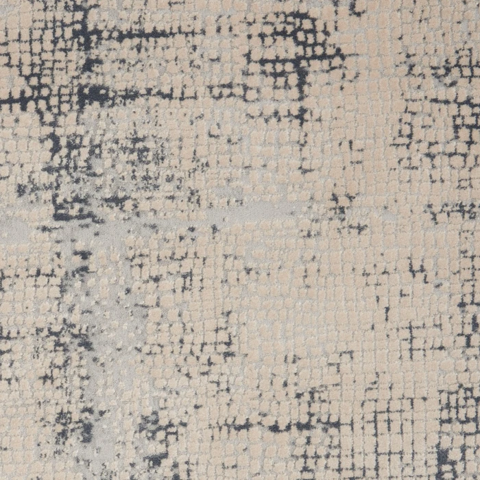 Nourison Rustic Textures Area Rug RUS06 Ivory/Blue 7'10" Round
