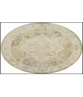 Nourison Astra Machine Washable Ivory Green ASW12 5 ft. 3 in. Round Rug