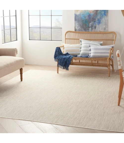 Nourison Courtyard Area Rug COU01-Ivory Silver