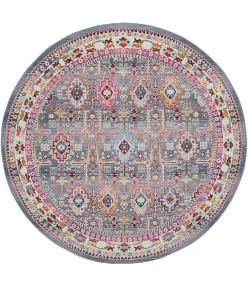 Nourison Vintage Kashan Area Rug VKA05-Grey/Multi
