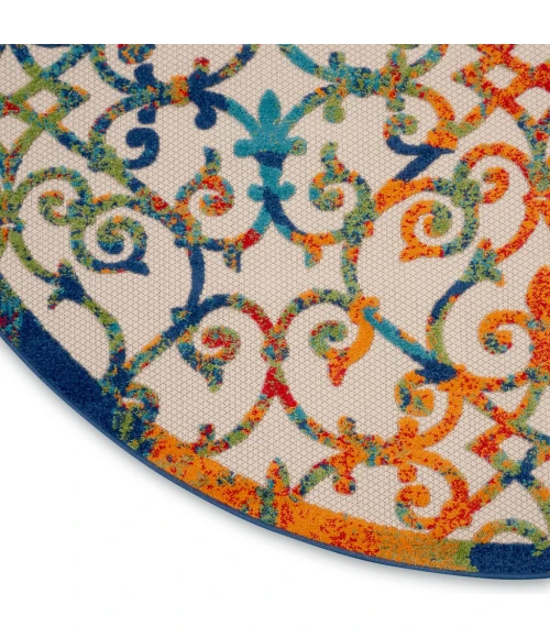 Nourison Aloha Round Area Rug ALH21-Multicolor