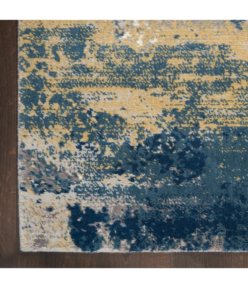 Nourison Twilight Area Rug TWI22 Navy Gold 7'9" x 9'9"