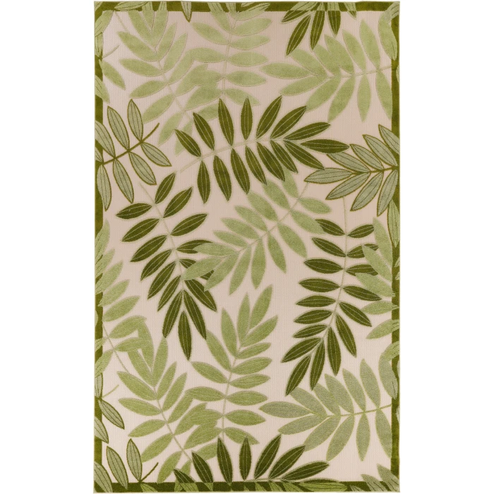 Nourison Aloha Ivory Green ALH18 9 ft. X 12 ft. Rectangle Rug