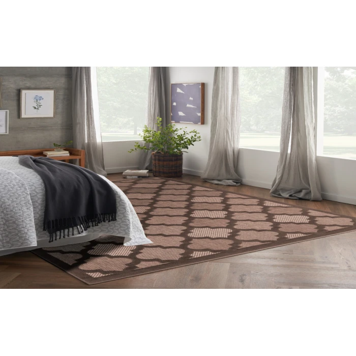 Nourison Easy Care Brown NES01 8 ft. X 10 ft. Rectangle Rug