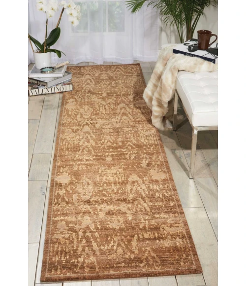 Nourison Silken Allure Runner Area Rug SLK17-Chocolate