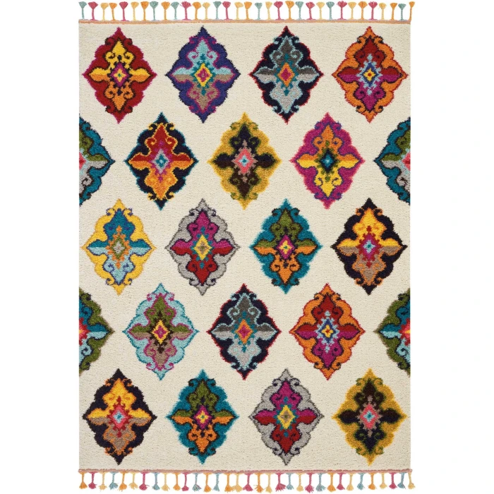 Nourison Home Nomad White NMD06 6ft.7in. x 9ft.6in. Rect. Rug