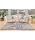 Nourison Aloha Blue Mocha ALH18 6 ft. X 9 ft. Rectangle Rug