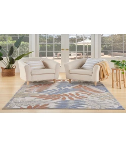 Nourison Home Aloha ALH18 Blue Mocha 6 ft. X 9 ft. Area Rug