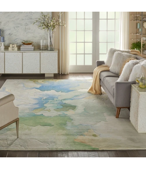 Nourison Prismatic Area Rug PRS16 Seafoam 8'6" x 11'6"