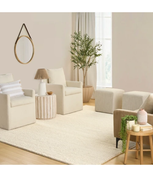 DKNY Pure Knots Ivory KNT01 8 ft. X 10 ft. Rect. Rug