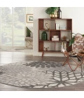 Nourison Aloha Round Area Rug ALH05-Silver Grey