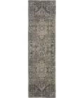 kathy ireland Home Moroccan Celebration Runner Area Rug KI381-Navy