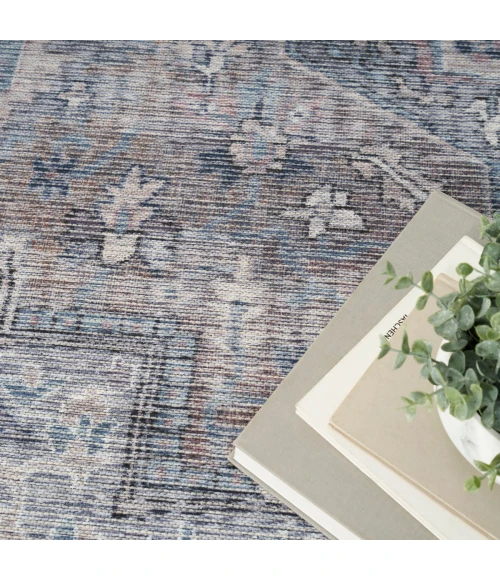 Nicole Curtis Machine Washable Series 1 Area Rug SR101 Black 8' x 10'