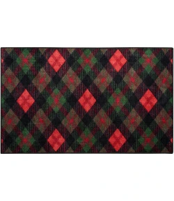 Nourison Home Accent Decor/Xmas 188JP Red Black 2 ft. X 4 ft. 2 in. Area Rug