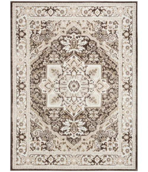 Nourison Dekor Brown Ivory DEK08 5 ft. 3 in. X 7 ft. Rect. Rug