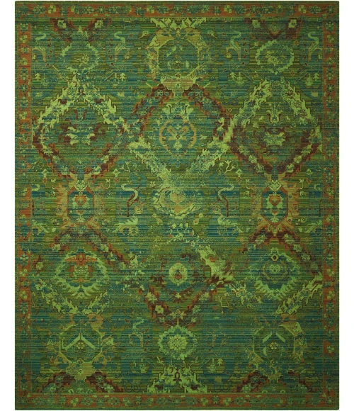 Nourison Home Timeless Green TML10 5ft.6in. x 8ft. Rect. Rug