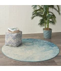 Nourison Passion Round Area Rug PSN10-Navy/Light Blue