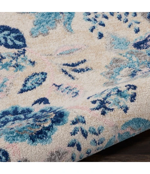 Nourison Tranquil Runner Area Rug TRA02-Ivory/Light Blue