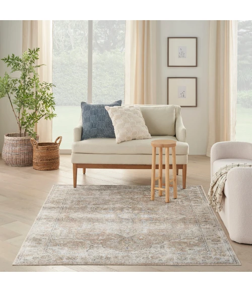 Nourison Astra Machine Washable Area Rug ASW12 Beige