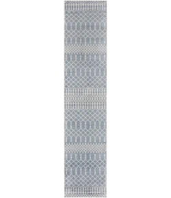 Nourison Home Astra Machine Washable ASW10 Blue 2 ft. 2 in. X 12 ft. Area Rug