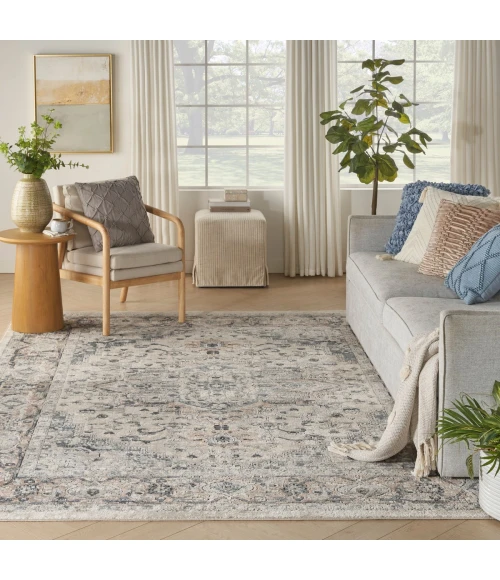 Nourison Quarry Ivory Grey QUA05 7 ft. X 10 ft. Rect. Rug