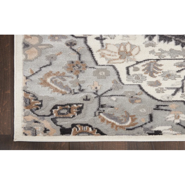 Nourison Elation Ivory Grey ETN09 6 ft. X 9 ft. Rectangle Rug