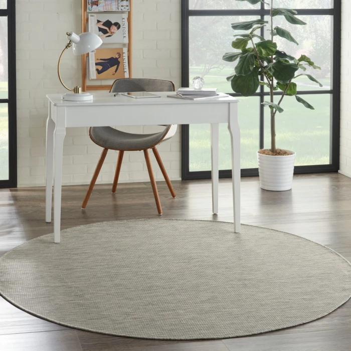 Nourison Positano Round Area Rug POS01-Lt Grey