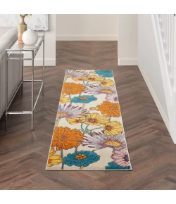 Nourison Home Allur ALR06 Ivory Multicolor 2 ft. 3 in. X 7 ft. 6 in. Area Rug