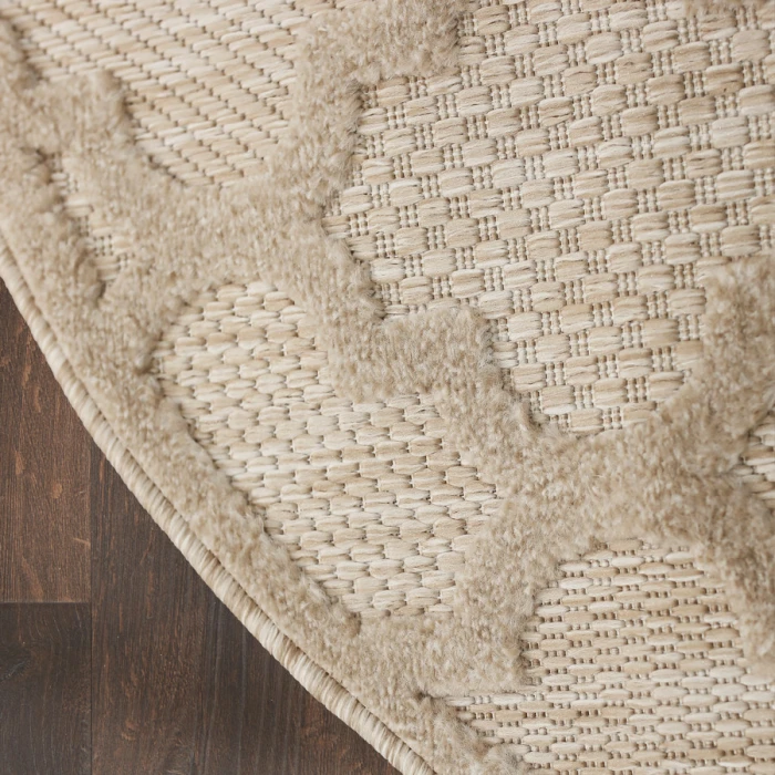 Nourison Home Easy Care Cream NES01 8 ft. Round Rug