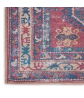 Nicole Curtis Machine Washable Series 1 Area Rug SR105 Red/Navy 2' x 4'