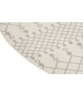 Nourison Astra Machine Washable Ivory ASW10 5 ft. 3 in. Round Rug
