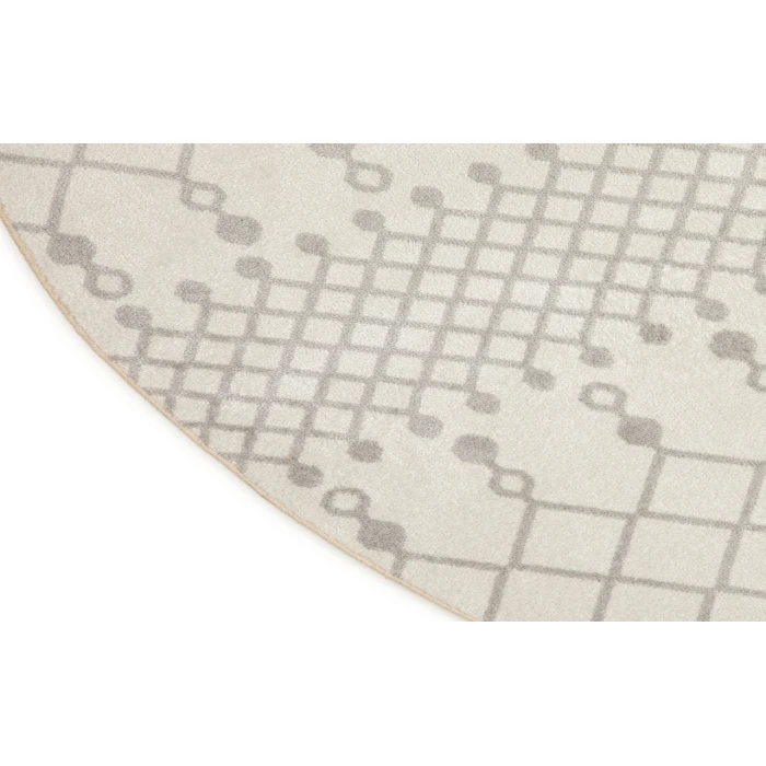 Nourison Astra Machine Washable Ivory ASW10 5 ft. 3 in. Round Rug