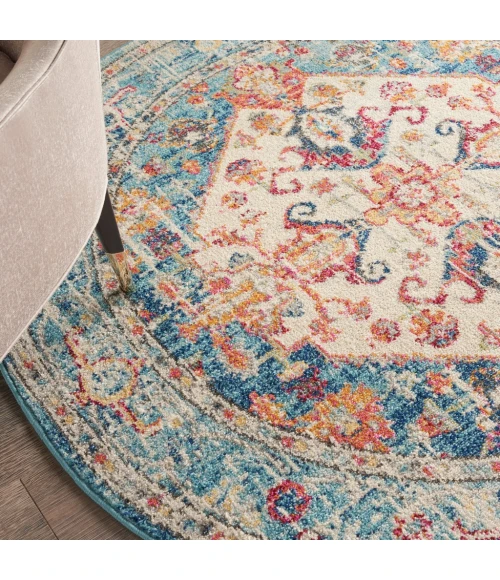 Nourison Passion Area Rug PSN23-Ivory/Light Blue