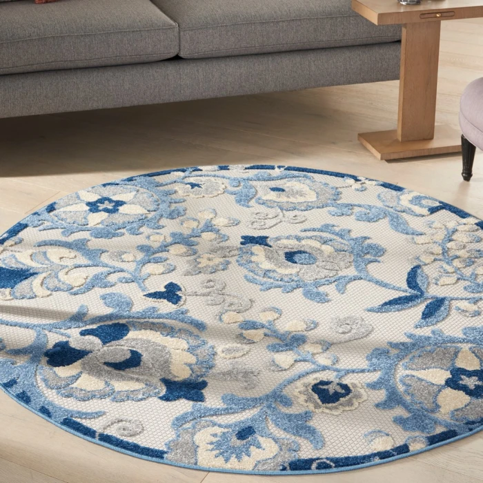 Nourison Aloha Area Rug ALH17-Blue/Grey