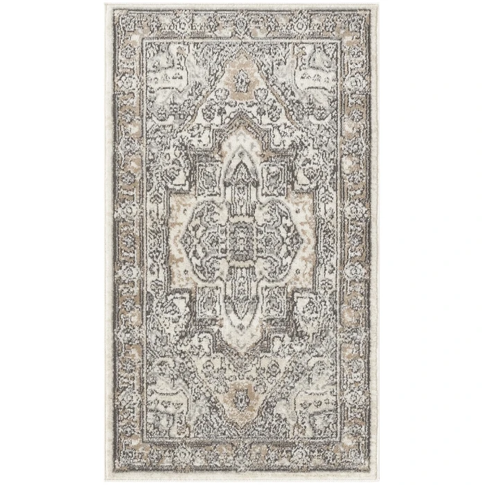 Nourison Quarry Ivory Grey Taupe QUA18 2 ft. X 4 ft. Rect. Rug