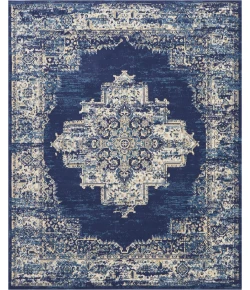Nourison Home Grafix GRF14 Navy Blue 7 ft. X 10 ft. Area Rug
