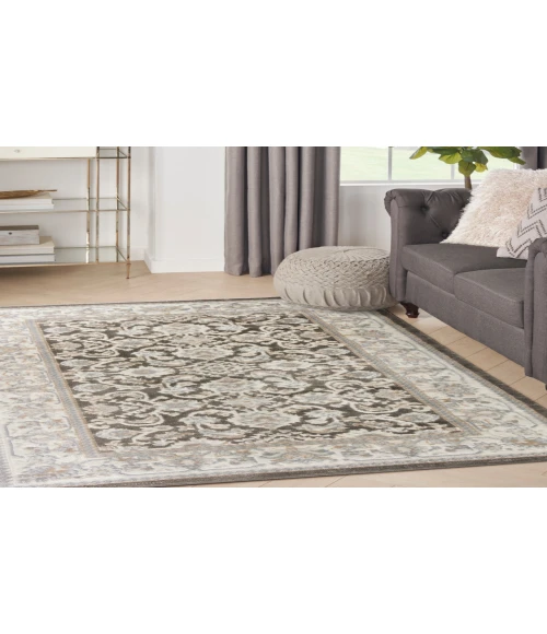 Nourison Serenity Home Ivory Grey Blue SRH02 3 ft. 11 in. X 5 ft. 11 in. Rectangle Rug