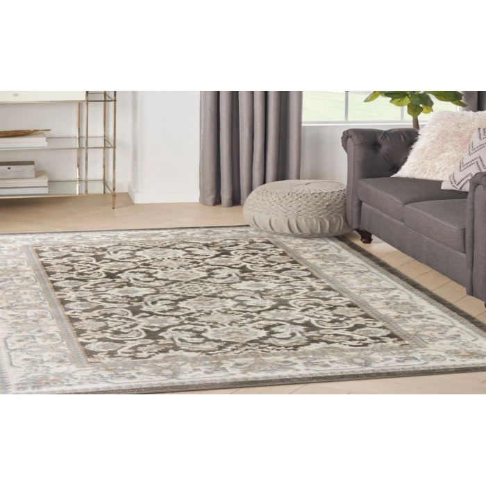 Nourison Serenity Home Ivory Grey Blue SRH02 3 ft. 11 in. X 5 ft. 11 in. Rectangle Rug