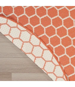 Nourison Home Twist Reversible TWS01 Coral 8 ft. Round Area Rug