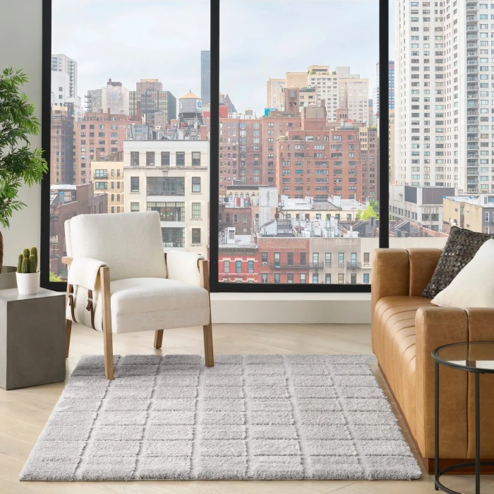 DKNY West End Ave Grey WTE01 5 ft. X 7 ft. Rect. Rug